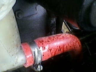 my poor red pipe, covered in oil, :(